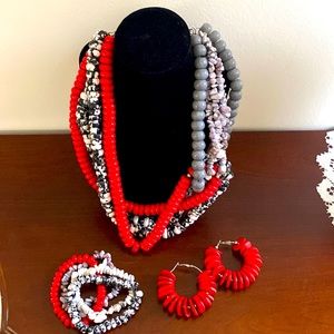 Sassy Jones Kamaria necklace set.  Earrings and bracelet are new w/o tags.